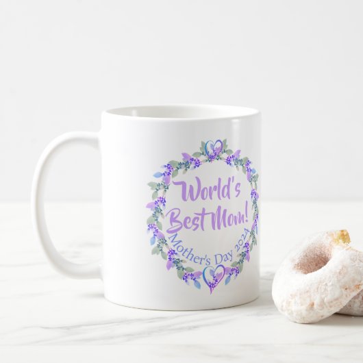 Tasse der besten Mama für Blumengeschenke (Mit Donut)