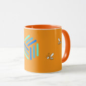Tasse der Bienenzüchter in nostalgischer Orange (VorderseiteRechts)