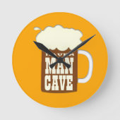Tasse der Bier-Mann-Höhle Quadratische Wanduhr (Vorderseite)
