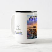 Tasse der blauen Flagge (Vorderseite Links)