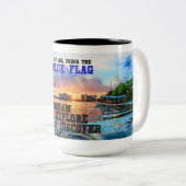 Tasse der blauen Flagge (VorderseiteRechts)