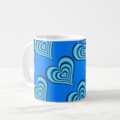 Tasse der blauen Herzen (Vorderseite Links)