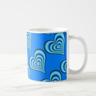 Tasse der blauen Herzen