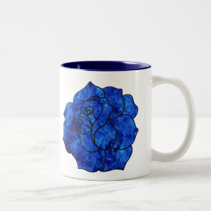 Tasse der blauen Rose