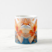 Tasse der blauen und orangen Blume (Mittel)