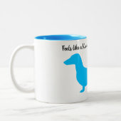Tasse der Blue Silhouette Dackel (Links)