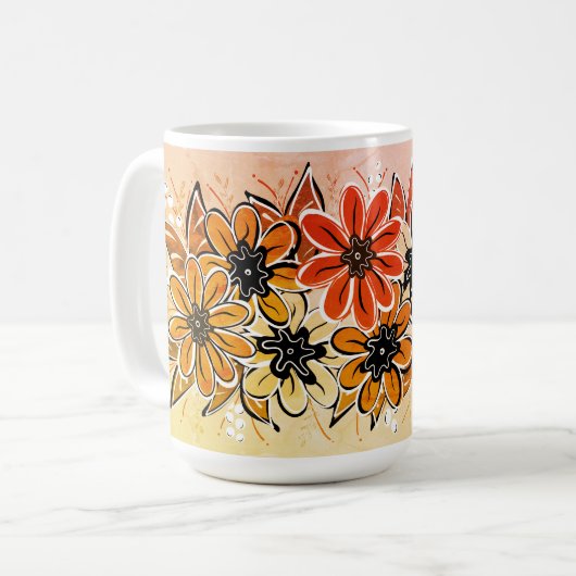 Tasse der Blume im Herbst (Vorderseite Links)