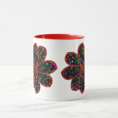 Tasse der Blume in Schwarz und Rot (Zentrum)