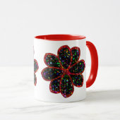 Tasse der Blume in Schwarz und Rot (VorderseiteRechts)