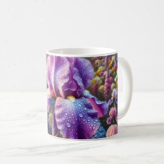 Tasse der Blume mit einer Blume der Lavendelinie
