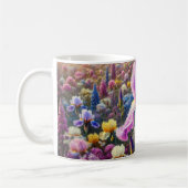 Tasse der Blume mit einer Blume der Lavendelinie (Links)