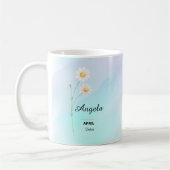 Tasse der Blume personalisiert im April (Links)