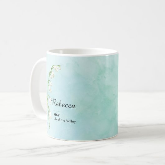 Tasse der Blume personalisiert Mai (Vorderseite Links)