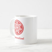 Tasse der Blumenexplosion, hellrot (Vorderseite Links)