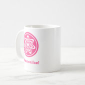 Tasse der Blumenexplosion, rosa (Vorderseite Links)