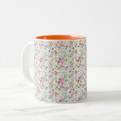 Tasse der Blumenkunst, lebendiges Muster der Blume (Vorderseite Links)
