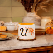 Tasse der Blumenmonogramme - Eleganter Letter U-wr