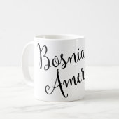 Tasse der bosnischen Amerikaner mit gebündelten He (Vorderseite Links)