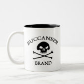 Tasse der Buccaneer-Markenbezeichnung (Links)