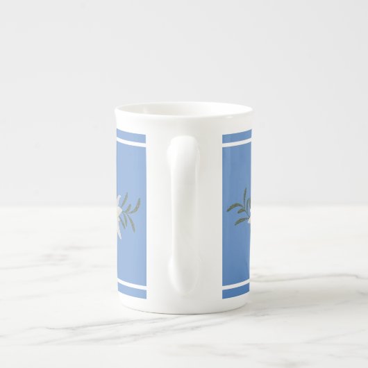 Tasse der China Blauer und Weißer Edelweiss Knoche (Rückseite)