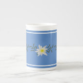 Tasse der China Blauer und Weißer Edelweiss Knoche (Vorderseite)