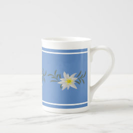 Tasse der China Blauer und Weißer Edelweiss Knoche