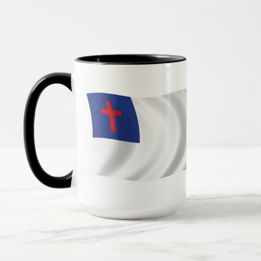 Tasse der christlichen Religionsflagge (Links)