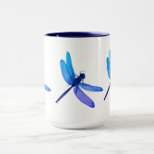 Tasse der Combo-Tasse für lila und blaue Libelle (Zentrum)