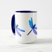 Tasse der Combo-Tasse für lila und blaue Libelle (Vorderseite Links)