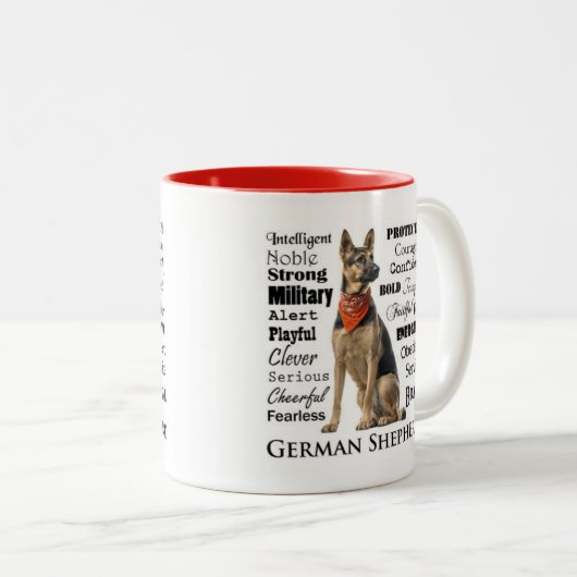 Tasse der deutschen Schäfercharaktere (VorderseiteRechts)