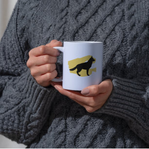 Tasse der deutschen Shephard-Silhouette