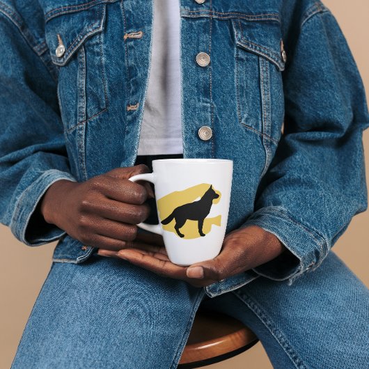Tasse der deutschen Shephard-Silhouette