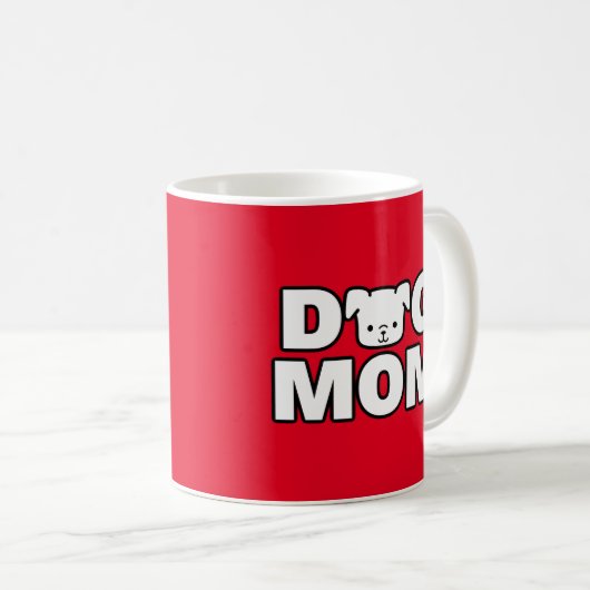 TASSE der DOG-MAMA (rot) (VorderseiteRechts)