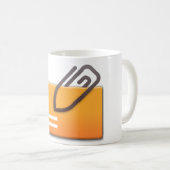 Tasse der E-Mail-Attachment-Karte (VorderseiteRechts)