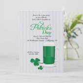 Tasse der Einladung des Grünen Bieres St. Patrick (Stehend Vorderseite)