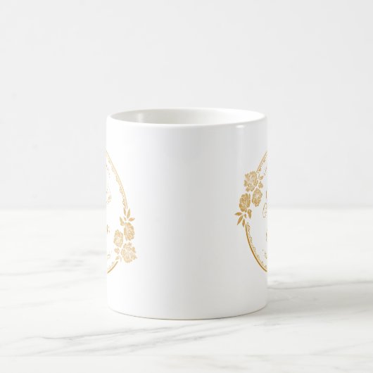 Tasse der elegantes Goldpersonalisierte (Mittel)