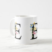 Tasse der ersten Floral Monogramm E (Vorderseite Links)