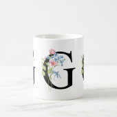 Tasse der ersten Floral Monogramm G (Mittel)