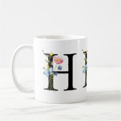 Tasse der ersten Floral Monogramm H (Links)