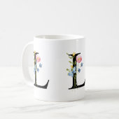 Tasse der ersten Floral Monogramm L (Vorderseite Links)