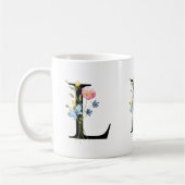 Tasse der ersten Floral Monogramm L (Links)