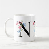 Tasse der ersten Floral Monogramm N (Links)