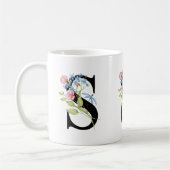 Tasse der ersten Floral Monogramm S (Links)