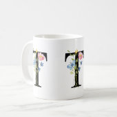 Tasse der ersten Floral Monogramm T (Vorderseite Links)