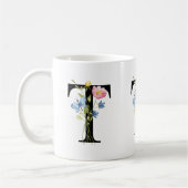 Tasse der ersten Floral Monogramm T (Links)