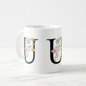 Tasse der ersten Floral Monogramm U (Vorderseite Links)