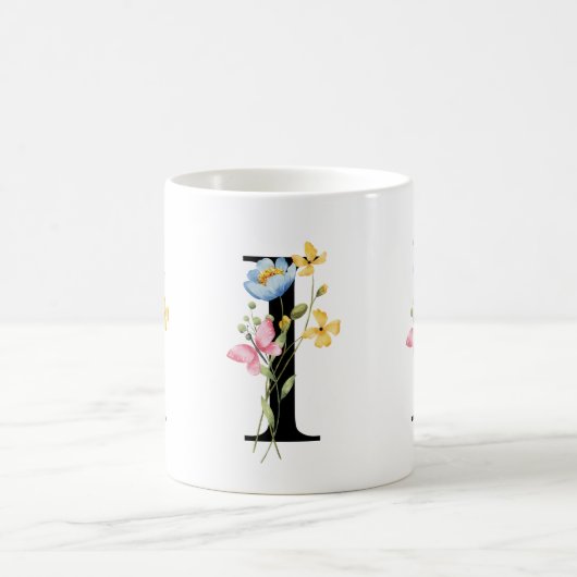 Tasse der ersten floralen Monogramm I (Mittel)