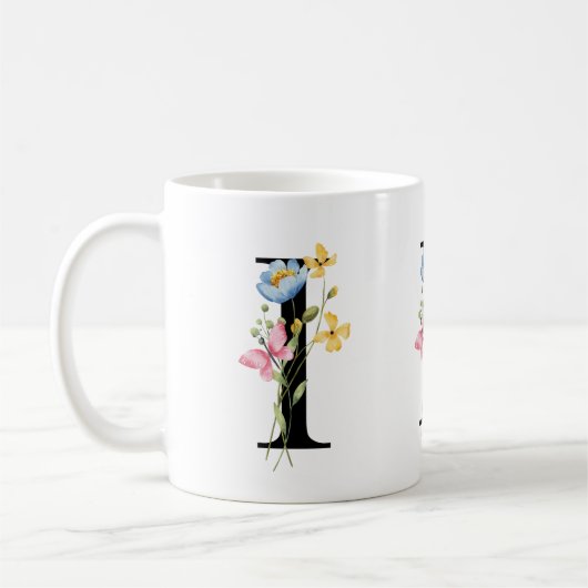 Tasse der ersten floralen Monogramm I (Links)