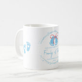 Tasse der ersten Weihnachtsfamilie - Blau (Vorderseite Links)