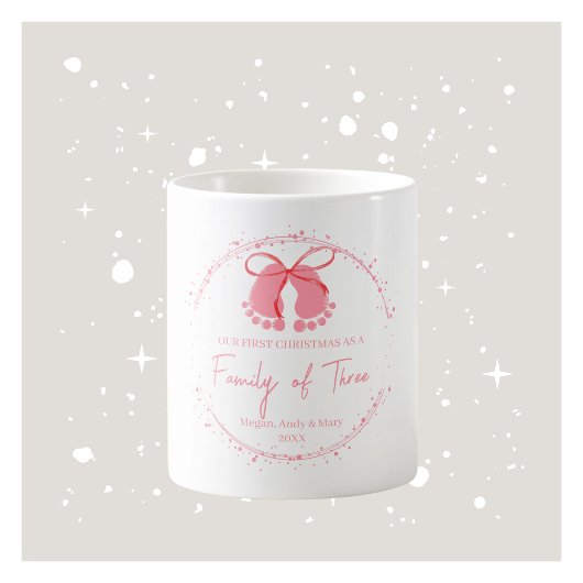 Tasse der ersten Weihnachtsfamilie - Rosa